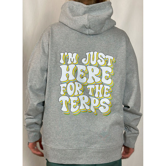 I’M JUST HERE FOR THE TERPS - GREY HOODIE
