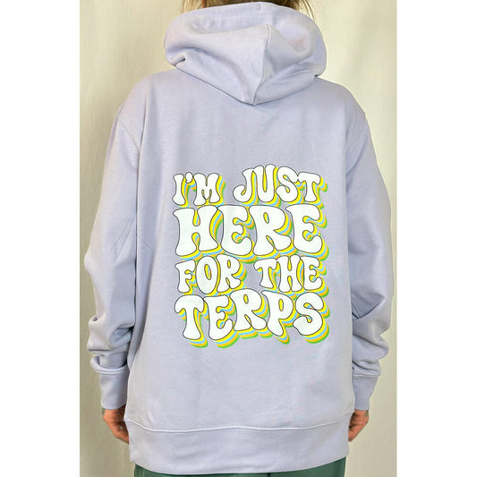 I’M JUST HERE FOR THE TERPS - PURPLE HOODIE