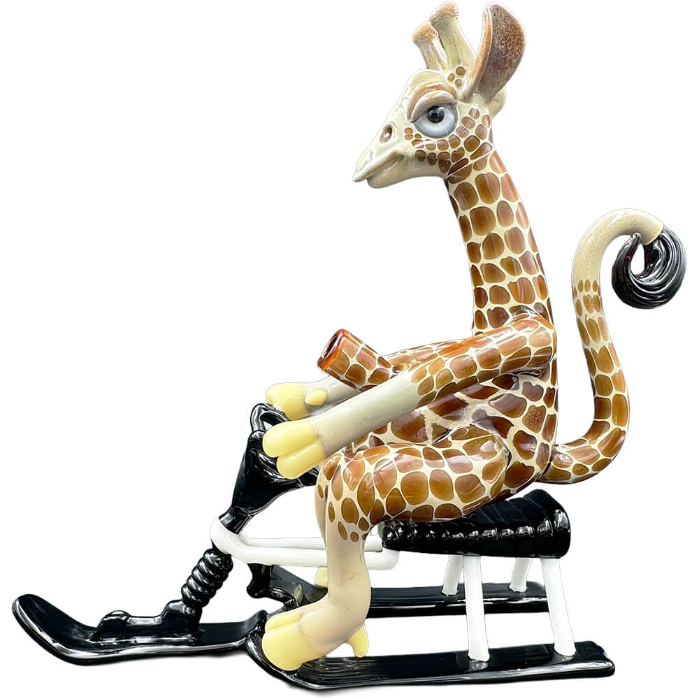 SLEDDING GIRAFFE - ROBERTSON GLASS