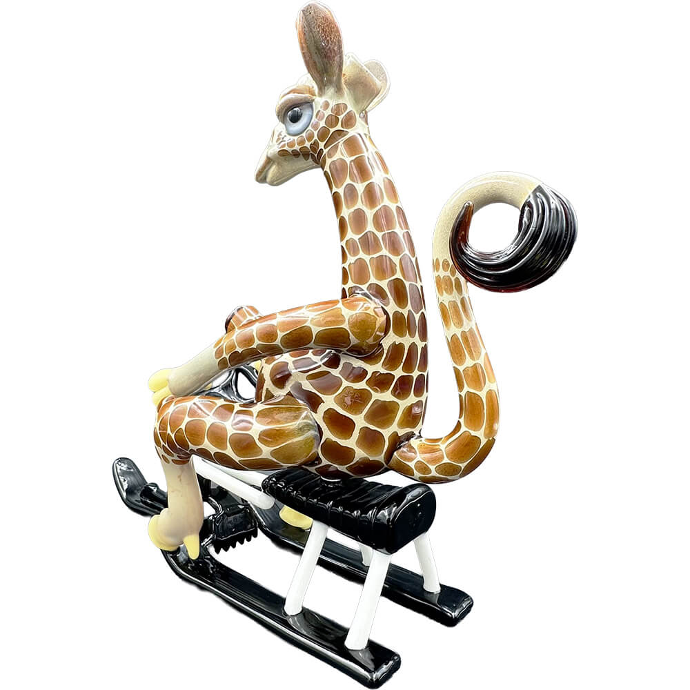 SLEDDING GIRAFFE - ROBERTSON GLASS