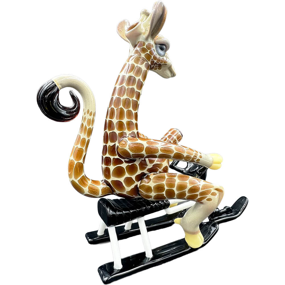 SLEDDING GIRAFFE - ROBERTSON GLASS